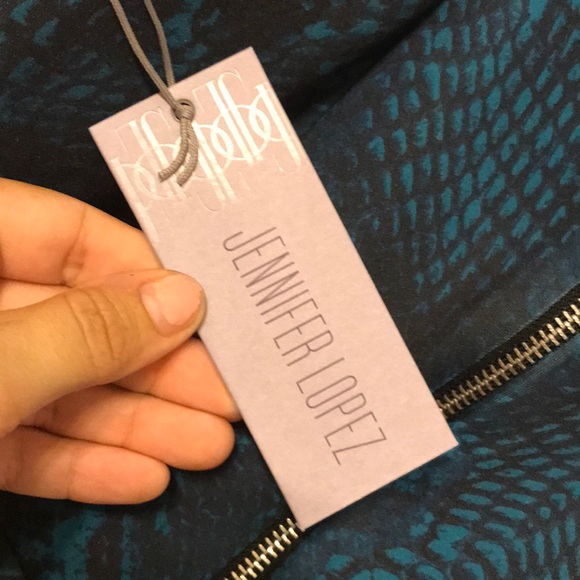 NWT Jennifer Lopez Blue/Black Snake Print Dress - Picture 4 of 6